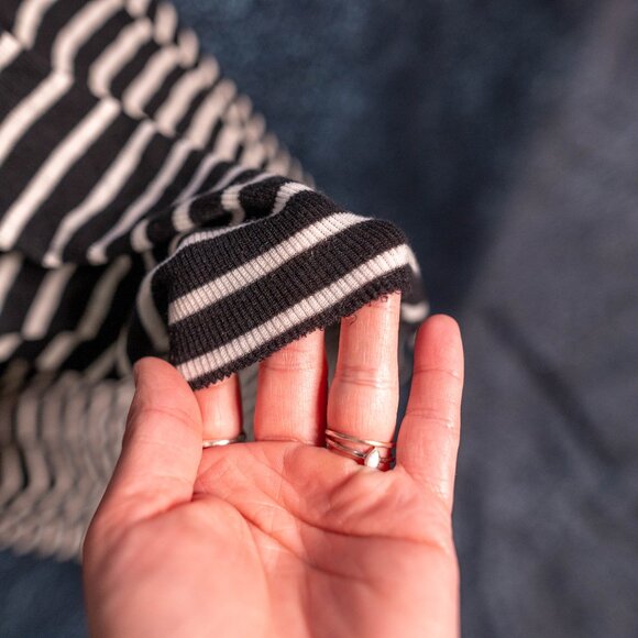 BCBGMAXAZRIA Stretchy Striped Hi-Low Maxi Dress | Size Small Like New - Picture 3 of 6